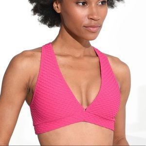 Booty by Brabants Croco Skin Deep V Top Raspberry